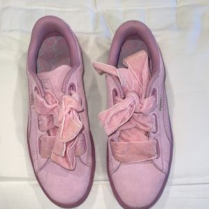 Puma pink suede sneakers